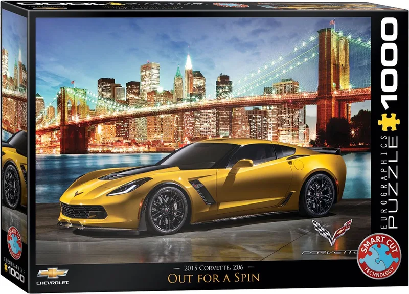 Corvette Z06 Out for a Spin - 1000 stukjes 68×48cm (b×h) - Legpuzzel de Eurographics, édition Multicolore – boîte 1 sur 2