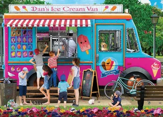 Dan's IJscowagen [Dan's Ice Cream Van] - Paul Normand - 1000 stukjes 68×48cm (b×h) - Legpuzzel van Eurographics, editie Meerkleurig – doos 1 van 2
