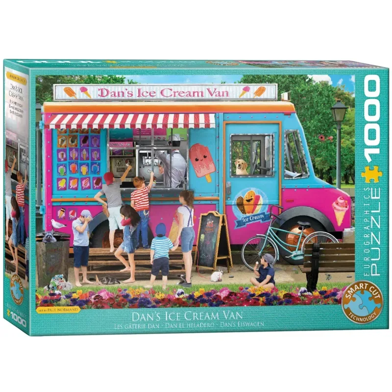 Dan's IJscowagen [Dan's Ice Cream Van] - Paul Normand - 1000 stukjes 68×48cm (b×h) - Legpuzzel van Eurographics, editie Meerkleurig – doos 2 van 2