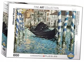 De Dondel van Venetië [La Gondole de Venise] - Edouard Manet - 1000 stukjes 68×48cm (b×h) - Fine Art Legpuzzel från Eurographics, utgåva Flerfärgad – kartong 1 av 2