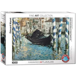De Dondel van Venetië [La Gondole de Venise] - Edouard Manet - 1000 stukjes 68×48cm (b×h) - Fine Art Legpuzzel från Eurographics, utgåva Flerfärgad – kartong 2 av 2