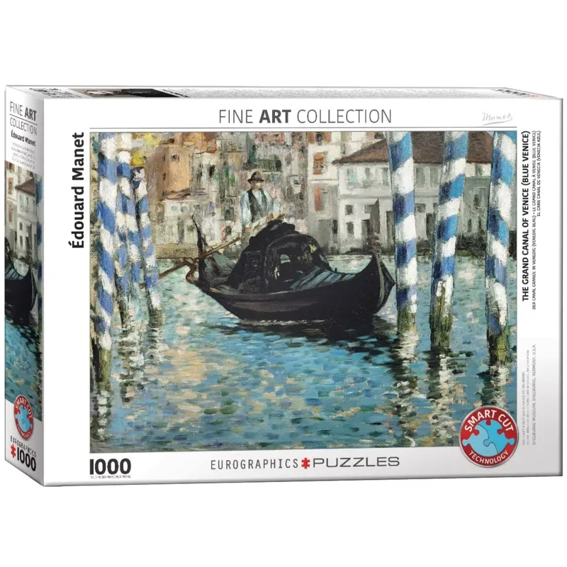 De Dondel van Venetië [La Gondole de Venise] - Edouard Manet - 1000 stukjes 68×48cm (b×h) - Fine Art Legpuzzel från Eurographics, utgåva Flerfärgad – kartong 2 av 2