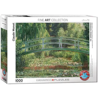 De Japanse Brug [Le Pont Japonais] - Claude Monet - 1000 stukjes 68×48cm (b×h) - Fine Art Legpuzzel fra Eurographics, Flerfarvet-udgave – æske 2 af 2