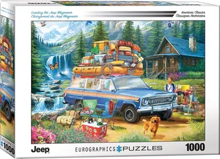De Jeep Wagoneer Laden [Loading the Jeep Wagoneer] - Bigelow Illustrations - 1000 stukjes 68×48cm (b×h) - Legpuzzel de Eurographics, édition Multicolore – boîte 1 sur 2