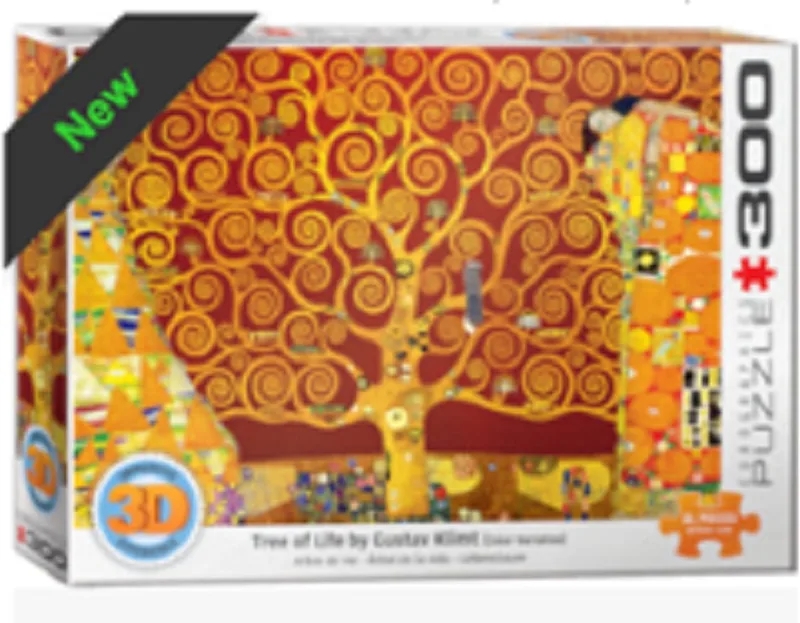 De Levensboom [Der Lebensbaum] - Gustav Klimt - 300 stukjes 67,5×48,9cm (b×h) - Fine Art Lenticulair 3D de Eurographics, édition Multicolore – boîte