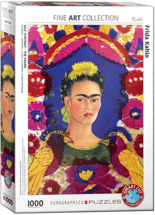 De lijst [Le Cadre] - Frida Kahlo - 1000 stukjes 48×68cm (b×h) - Fine Art Legpuzzel fra Eurographics, Flerfarvet-udgave – æske 1 af 2