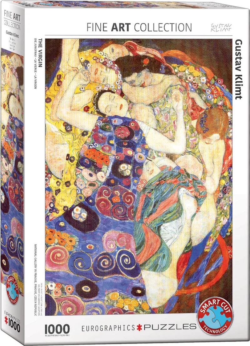 De Maagd [Die Jungfrau] - Gustav Klimt - 1000 stukjes 48×68cm (b×h) - Fine Art Legpuzzel från Eurographics, utgåva Flerfärgad – kartong