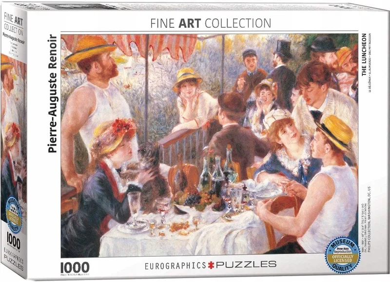 De Maaltijd [Le Déjeuner] - Pierre-Auguste Renoir - 1000 stukjes 68×48cm (b×h) - Fine Art Legpuzzel van Eurographics, editie Meerkleurig – doos