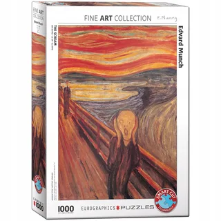 De Schreeuw [Skrik] - Edvard Munch - 1000 stukjes 48×68cm (b×h) - Legpuzzel van Eurographics, editie Meerkleurig – doos 1 van 2