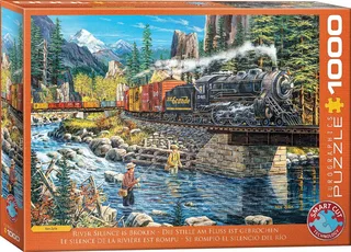 De Stilte van de Rivier is Doorbroken [River Silence is Broken] - Ken Zylla - 1000 stukjes 68×48cm (b×h) - Legpuzzel from Eurographics, Multicolour edition – box 1 of 2