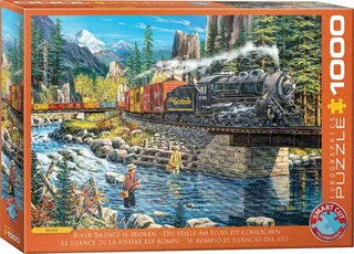 De Stilte van de Rivier is Doorbroken [River Silence is Broken] - Ken Zylla - 1000 stukjes 68×48cm (b×h) - Legpuzzel from Eurographics, Multicolour edition – box 2 of 2