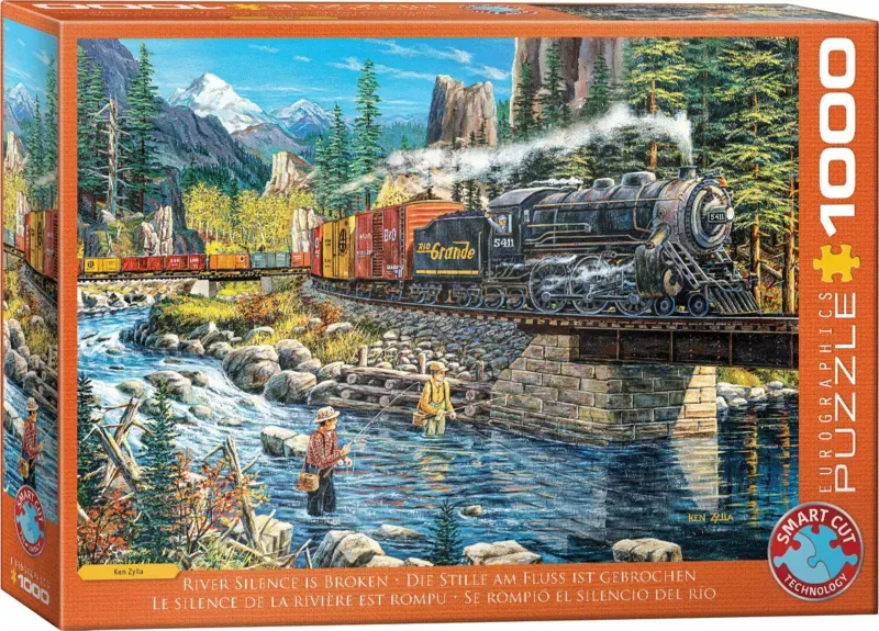 De Stilte van de Rivier is Doorbroken [River Silence is Broken] - Ken Zylla - 1000 stukjes 68×48cm (b×h) - Legpuzzel from Eurographics, Multicolour edition – box 2 of 2