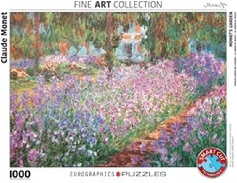 De tuin van de kunstenaar in Giverny [Le Jardin de l’artiste à Giverny] - Claude Monet - 1000 stukjes 68×48cm (b×h) - Fine Art Legpuzzel fra Eurographics, Flerfarvet-udgave – æske 1 af 2
