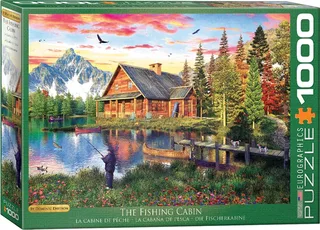 De vissershut [The Fishing Cabin] - Dominic Davison - 1000 stukjes 68×48cm (b×h) - Legpuzzel fra Eurographics, Flerfarvet-udgave – æske 1 af 2