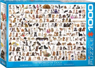 De Wereled van Honden [The World of Dogs] - 1000 stukjes 68×48cm (b×h) - Legpuzzel from Eurographics, Multicolour edition – box 1 of 2