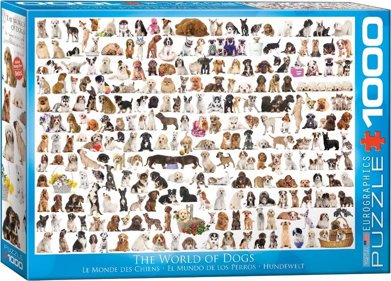 De Wereled van Honden [The World of Dogs] - 1000 stukjes 68×48cm (b×h) - Legpuzzel from Eurographics, Multicolour edition – box 1 of 2