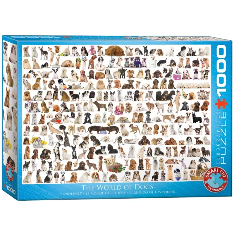 De Wereled van Honden [The World of Dogs] - 1000 stukjes 68×48cm (b×h) - Legpuzzel from Eurographics, Multicolour edition – box 2 of 2