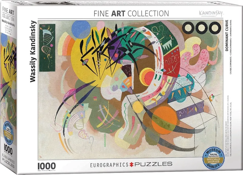 Dominante Curve [Dominante Kurve] - Wassily Kandinsky - 1000 stukjes 68×48cm (b×h) - Fine Art Legpuzzel von Eurographics, Ausgabe Mehrfarbig – Schachtel