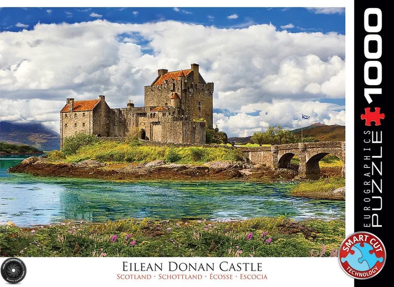 Eilean Donan Castle, Scotland - 1000 stukjes - HDR Fotografie Legpuzzel van Eurographics, editie Meerkleurig – doos