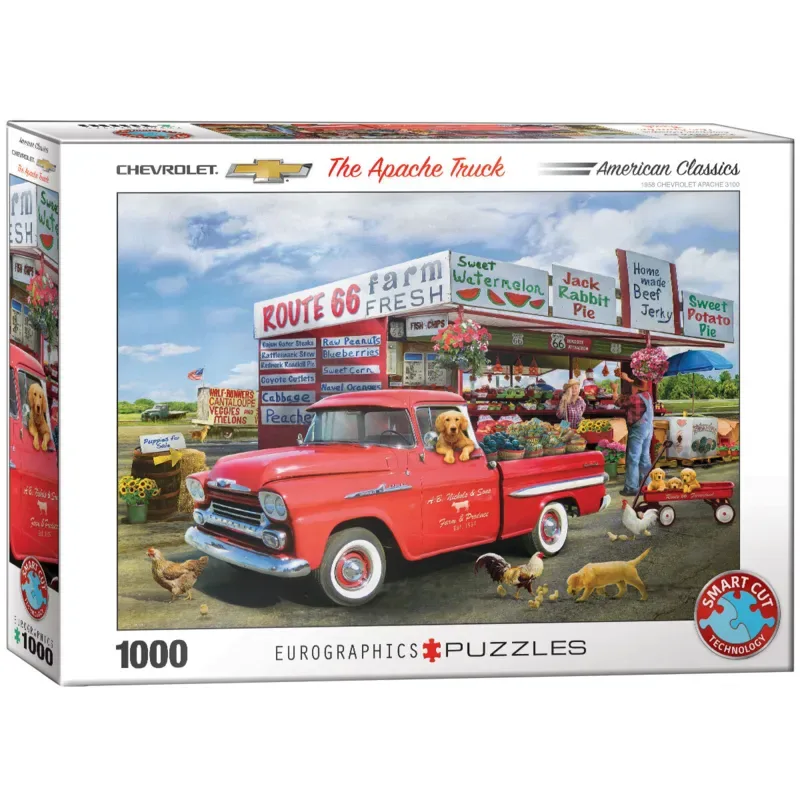 Eurographics 1000-delige Puzzel: Chevrolet Camaro 1959 von Eurographics, Ausgabe Mehrfarbig – Schachtel 2 von 2
