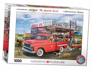 Eurographics 1000-delige Puzzel: Chevrolet Camaro 1959 von Eurographics, Ausgabe Mehrfarbig – Schachtel 1 von 2