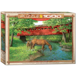 Familie Paarden Puzzel 1000 Stukjes - Educatief en Ontspannend de Eurographics, édition Multicolore – boîte 2 sur 2