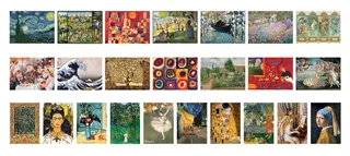 Fine Art Christmas Advent Calendar - 24x50 stukjes 12,5×12,5cm (b×h) - Adventskalender de Eurographics, édition Multicolore – boîte 2 sur 2