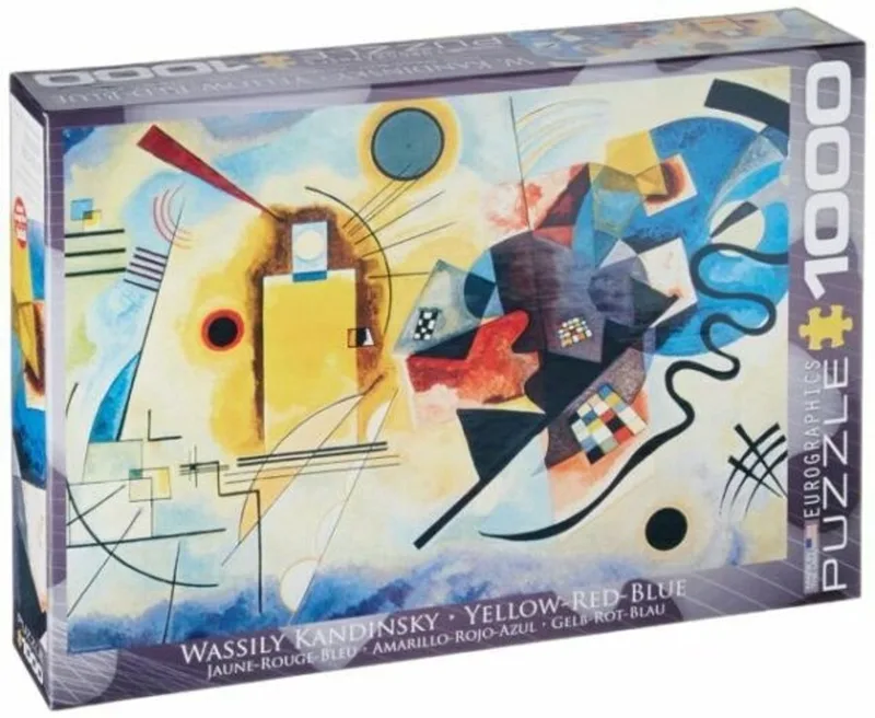 Geel-Rood-Blauw [Gelb-Rot-Blau] - Wassily Kandinsky - 1000 stukjes 68×48cm (b×h) - Fine Art Legpuzzel från Eurographics, utgåva Flerfärgad – kartong
