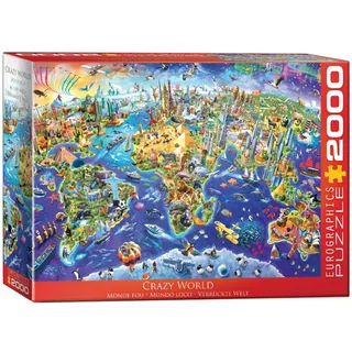 Gekke Wereld [Crazy World] - 2000 stukjes 97×68cm (b×h) - Legpuzzel von Eurographics, Ausgabe Mehrfarbig – Schachtel 2 von 2