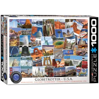Globetrotter USA - 1000 stukjes 68×48cm (b×h) - Legpuzzel from Eurographics, Multicolour edition – box 2 of 2
