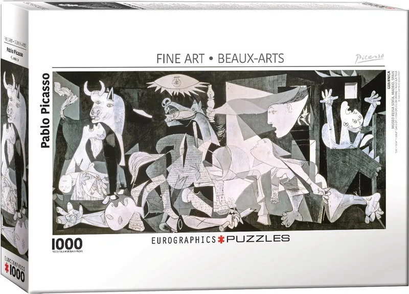 Guernica - Pablo Picasso - 1000 stukjes 89,4×39,4cm (b×h) - Legpuzzel de Eurographics, édition Multicolore – boîte 1 sur 2