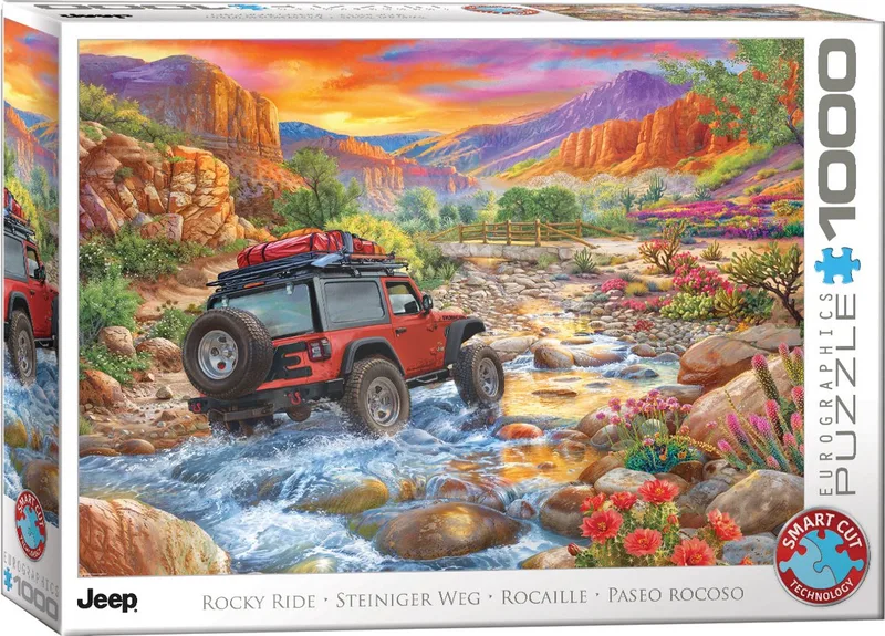 Hobbelige Rid [Rocky Ride] - Bigelow Illustrations - 1000 stukjes 68×48cm (b×h) - Legpuzzel van Eurographics, editie Meerkleurig – doos