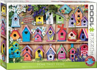 Home Tweet Home (Birdhouses) - 1000 stukjes 68×48cm (b×h) - Legpuzzel from Eurographics, Multicolour edition – box 1 of 2