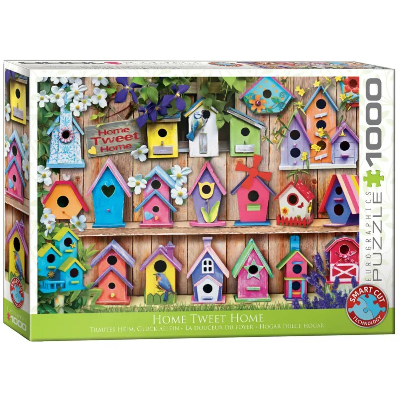 Home Tweet Home (Birdhouses) - 1000 stukjes 68×48cm (b×h) - Legpuzzel from Eurographics, Multicolour edition – box 2 of 2