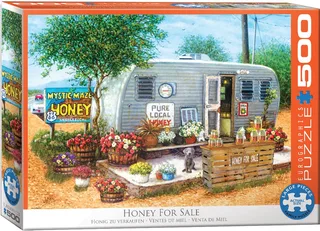 Honing te Koop [Honey for Sale] - 500 XL stukjes 68×48cm (b×h) - Familie Legpuzzel fra Eurographics, Flerfarvet-udgave – æske 1 af 2