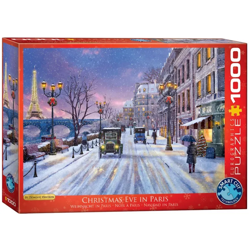 Kerstavond in Parijs [Christmas Eve in Paris] - Dominic Davison - 1000 stukjes 68×48cm (b×h) - Legpuzzel from Eurographics, Multicolour edition – box 2 of 2