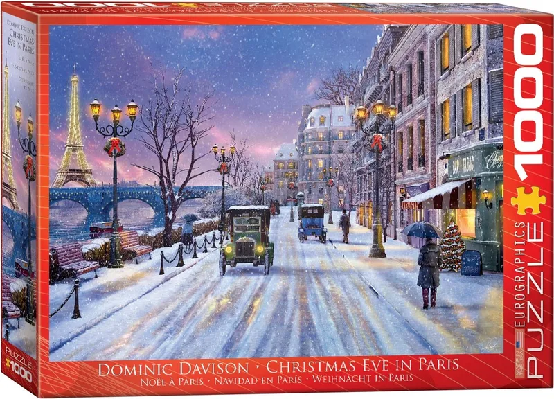 Kerstavond in Parijs [Christmas Eve in Paris] - Dominic Davison - 1000 stukjes 68×48cm (b×h) - Legpuzzel from Eurographics, Multicolour edition – box 1 of 2