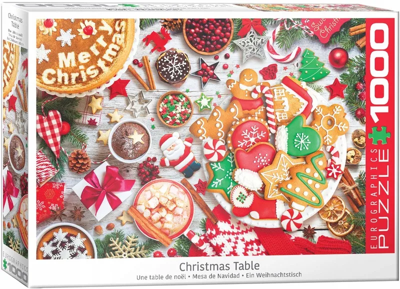 Kersttafelpuzzel 1000 stukjes - Merkloos from Eurographics, Multicolour edition – box