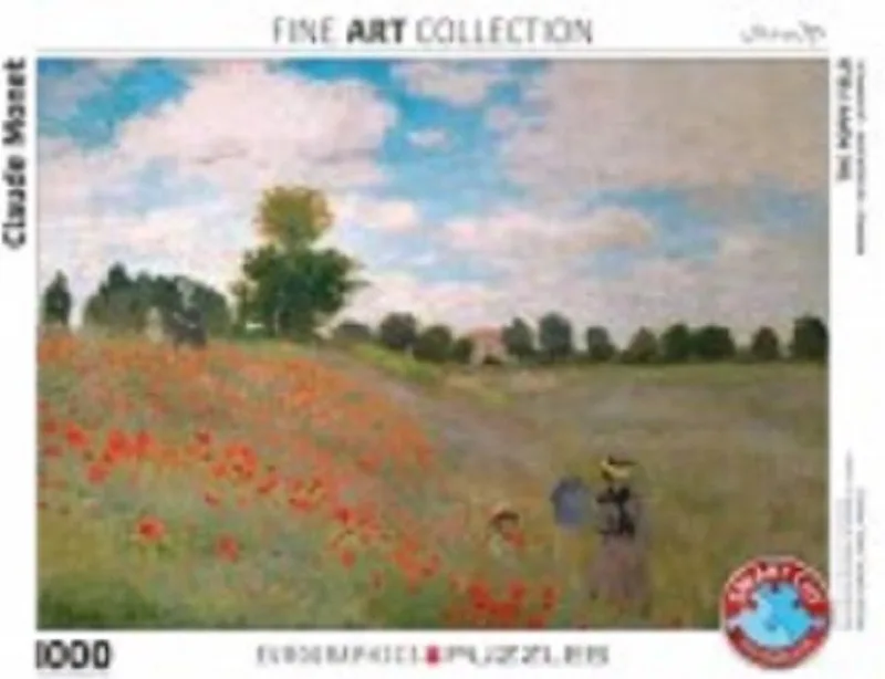 Klaprozen bij Argenteuil [Coquelicots, près de Argenteuil] - Claude Monet - 1000 stukjes 68×48cm (b×h) - Fine Art Legpuzzel van Eurographics, editie Meerkleurig – doos