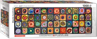 Kleurenstudie: vierkanten (uitgebreide ten opzichte van origineel) [Farbstudie: Quadrate (Expanded from original)] - Wassily Kandinsky - 1000 stukjes 96×32cm (b×h) - Fine Art Panorama Legpuzzel de Eurographics, édition Multicolore – boîte 2 sur 2