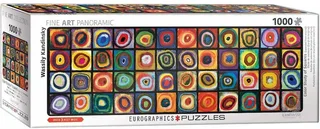 Kleurenstudie: vierkanten (uitgebreide ten opzichte van origineel) [Farbstudie: Quadrate (Expanded from original)] - Wassily Kandinsky - 1000 stukjes 96×32cm (b×h) - Fine Art Panorama Legpuzzel de Eurographics, édition Multicolore – boîte 1 sur 2