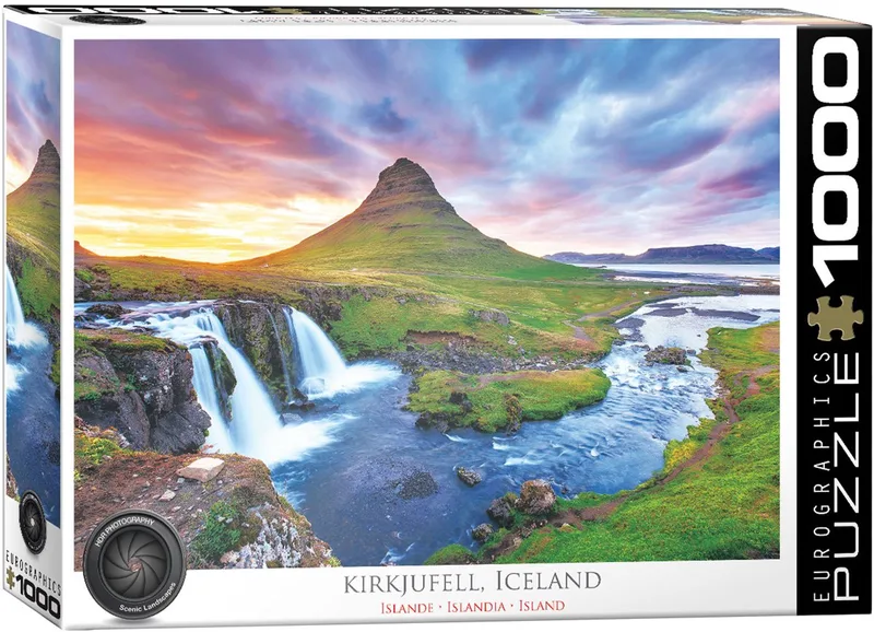 Krikjufell Berg, IJsland - 1000 stukjes 68×48cm (b×h) - Legpuzzel de Eurographics, édition Multicolore – boîte 1 sur 2