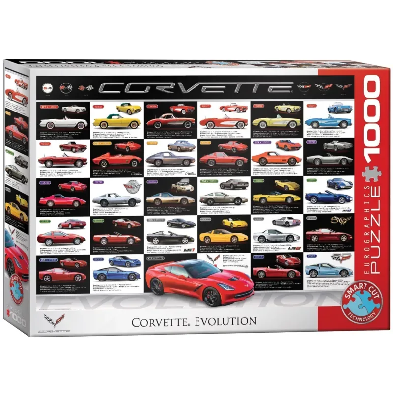 legpuzzel - Corvette Evolution - 1000 stuks van Eurographics, editie Meerkleurig – doos 2 van 2