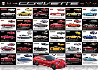 legpuzzel - Corvette Evolution - 1000 stuks van Eurographics, editie Meerkleurig – doos 1 van 2