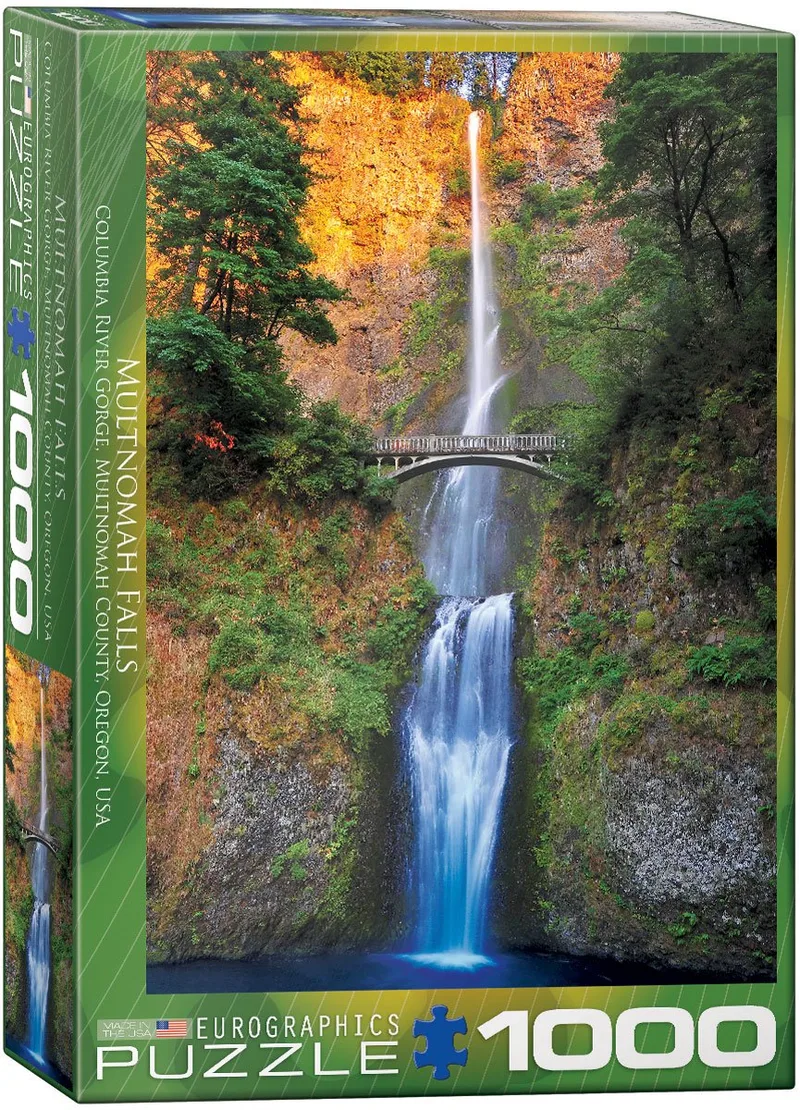 legpuzzel Multnomah Falls Oregon 1000 stukjes landschap. van Eurographics, editie Meerkleurig – doos