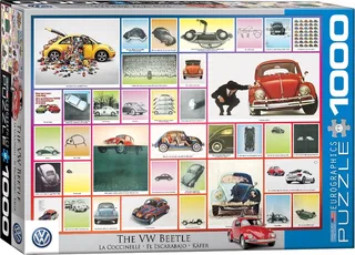 legpuzzel - Volkswagen Beetle Collage - 1000 stuks von Eurographics, Ausgabe Mehrfarbig – Schachtel 1 von 2