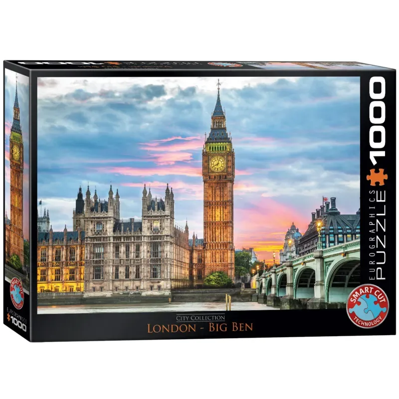 London Big Ben - 1000 stukjes 68×48cm (b×h) - Legpuzzel de Eurographics, édition Multicolore – boîte 2 sur 2