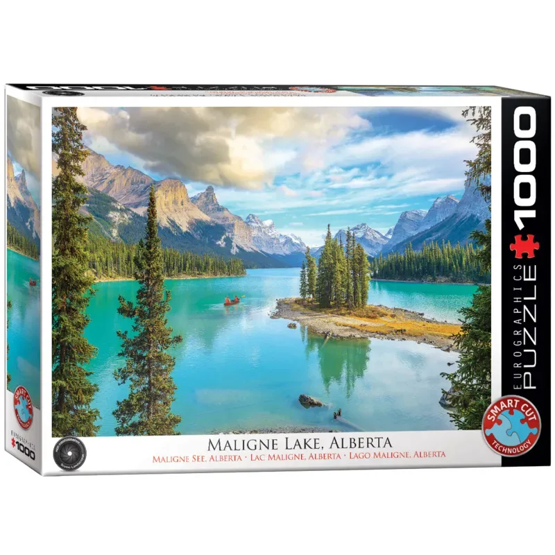 Maligne Lake, Alberta, Canada - 1000 stukjes 68×48cm (b×h) - Legpuzzel van Eurographics, editie Meerkleurig – doos 2 van 2