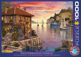 Mediterrane Haven - Dominic Davison - 1000 stukjes 68×48cm (b×h) - Legpuzzel de Eurographics, édition Multicolore – boîte 1 sur 2