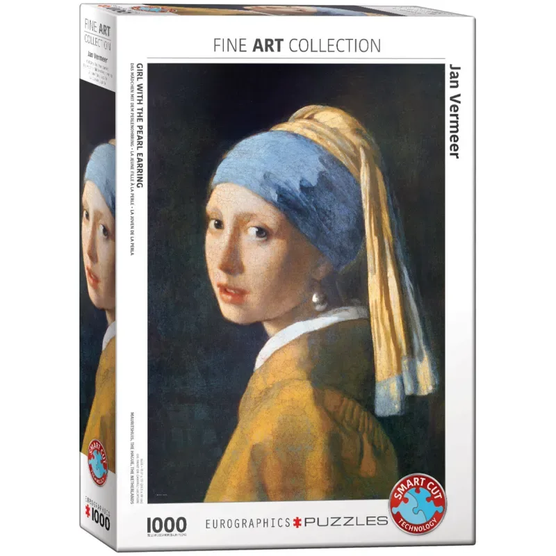 Puzzle Vermeer Johannes : La Jeune Fille à la Perle, 1665 - 1000 pièces de Eurographics, édition Johannes Vermeer – Meisje met de Parel – boîte 2 sur 2